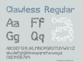 Clawless Regular Version 1.0 Font Sample