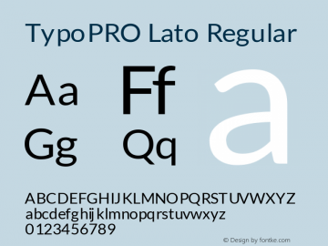 TypoPRO Lato Regular Version 1.105; Western+Polish opensource图片样张