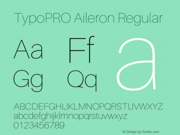 TypoPRO Aileron Regular Version 1.000;PS 001.000;hotconv 1.0.70;makeotf.lib2.5.58329 Font Sample