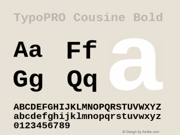 TypoPRO Cousine Bold Version 1.21图片样张