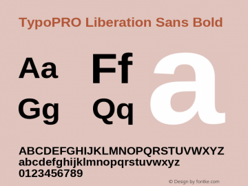 TypoPRO Liberation Sans Bold Version 2.00.1 Font Sample