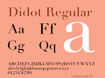 Didot Regular 4.0d1图片样张