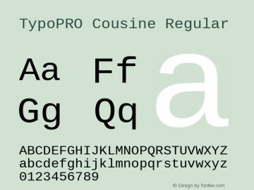 TypoPRO Cousine Regular Version 1.21图片样张