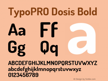 TypoPRO Dosis Bold Version 1.007图片样张