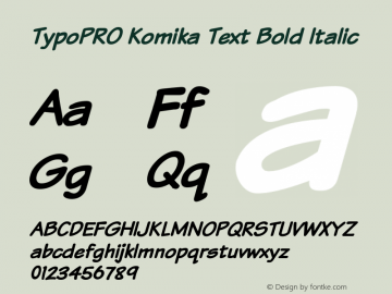TypoPRO Komika Text Bold Italic 2.0图片样张