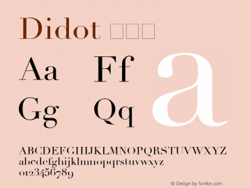 Didot 常规体 9.0d1e1图片样张