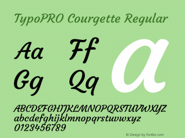 TypoPRO Courgette Regular Version 1.002 Font Sample