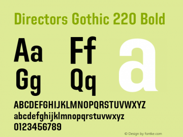 Directors Gothic 220 Bold Version 1.0图片样张
