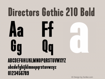 Directors Gothic 210 Bold Version 1.0图片样张