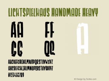 Lichtspielhaus Handmade Heavy Version 1.111 Font Sample