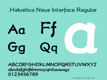 .Helvetica Neue Interface Regular 9.0d61e1图片样张