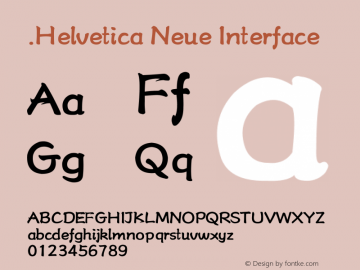 .Helvetica Neue Interface 超细体 9.0d61e1图片样张