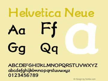 Helvetica Neue 超细体 9.0d56e1图片样张