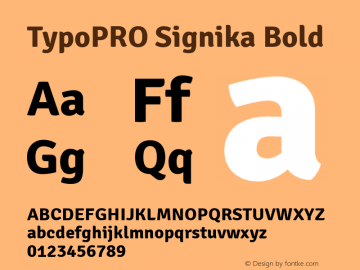 TypoPRO Signika Bold Version 1.001图片样张