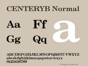 CENTERYB Normal 1.0 Sat Feb 06 17:38:31 1993图片样张