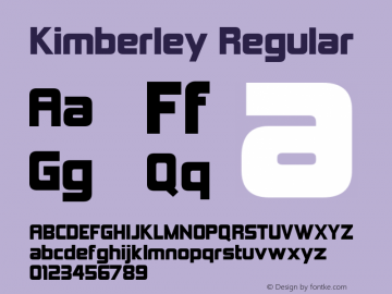 Kimberley Regular Version 2.000 2004 Font Sample