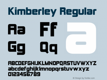 Kimberley Regular OTF 3.000;PS 001.001;Core 1.0.29图片样张