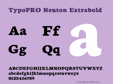 TypoPRO Neuton Extrabold Version 1.43 Font Sample