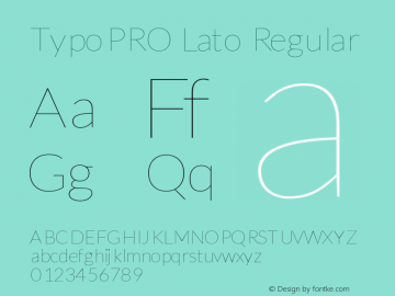 TypoPRO Lato Regular Version 1.105; Western+Polish opensource图片样张