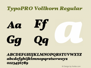 TypoPRO Vollkorn Regular Version 2.001图片样张