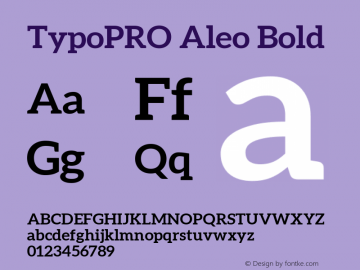 TypoPRO Aleo Bold Version 1.1 Font Sample