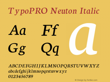 TypoPRO Neuton Italic Version 1.43图片样张