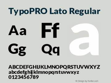 TypoPRO Lato Regular Version 1.105; Western+Polish opensource图片样张