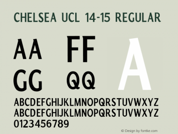 Chelsea UCL 14-15 Regular Unknown Font Sample