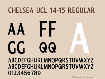 Chelsea UCL 14-15 Regular Version 1.0 Font Sample