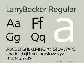 LarryBecker Regular 001.000 Font Sample