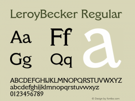 LeroyBecker Regular 001.000图片样张