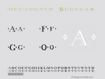 decadence Regular v1.0 4/4/97图片样张