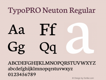 TypoPRO Neuton Regular Version 1.43图片样张