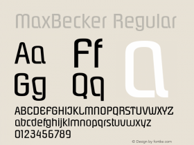 MaxBecker Regular 001.000 Font Sample