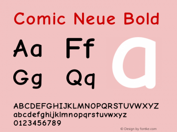 Comic Neue Bold 1.000图片样张