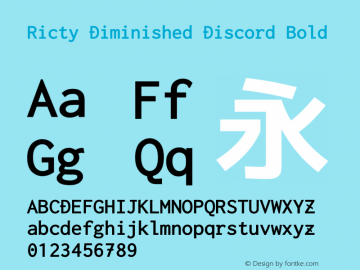 Ricty Diminished Discord Bold Version 3.2.2图片样张