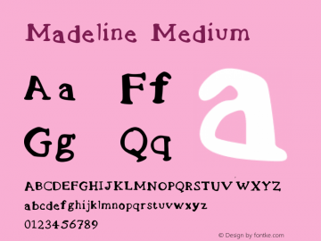 Madeline Medium Version 2 Font Sample