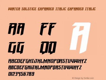 Winter Solstice Expanded Italic Expanded Italic Version 1.0; 2014图片样张