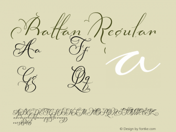 Baltan Regular Version 1.000 Font Sample