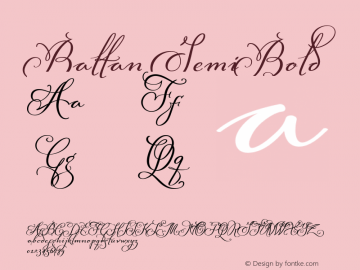 Baltan SemiBold Version 1.000 Font Sample
