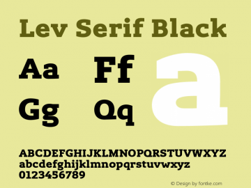 Lev Serif Black Version 1.001图片样张