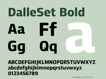 DalleSet Bold Version 2014.000 Font Sample