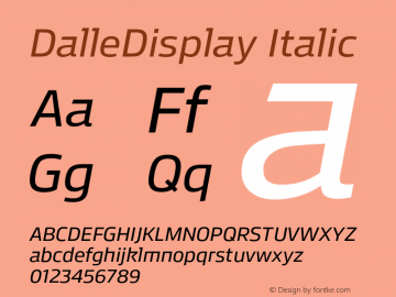 DalleDisplay Italic Version 2014.000图片样张