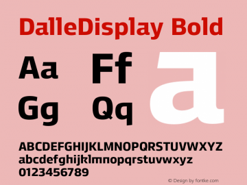 DalleDisplay Bold Version 2014.000图片样张
