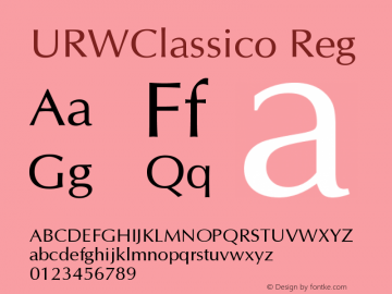 URWClassico Reg Version 1.05图片样张