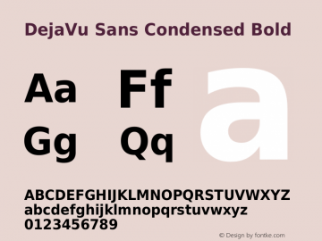 DejaVu Sans Condensed Bold Version 2.34图片样张