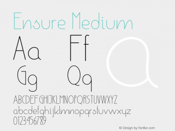 Ensure Medium Version 001.000 Font Sample