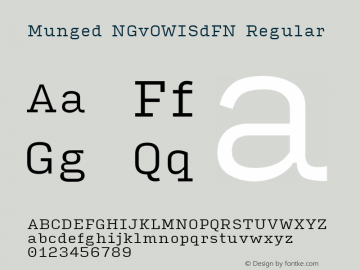 Munged-NGvOWISdFN Regular Version 1.4图片样张