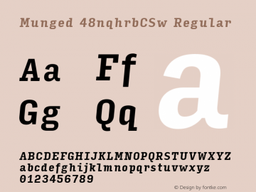 Munged-48nqhrbCSw Regular Version 1.4 Font Sample