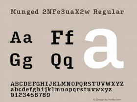 Munged-2NFe3uaX2w Regular Version 1.4 Font Sample